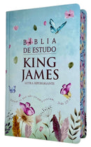 Bíblia Feminina Evangélica de Estudo King James Jardim Secreto Letra Hipergigante Capa Dura