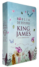 Bíblia Feminina Evangélica de Estudo King James Jardim Secreto Letra Hipergigante Capa Dura