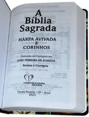 Bíblia Sagrada Feminina Slim Ele Vem Capa Dura Letra Comum ARC Com Harpa Avivada