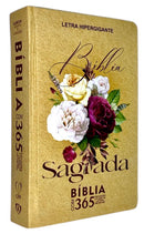 Bíblia Sagrada 365 Dias Letra Hipergigante Capa Dura Buquê Rosas Linguagem Arc