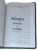Bíblia Sagrada Slim Aslam Capa Dura Jovem Letra Comum ARC Com Harpa Avivada
