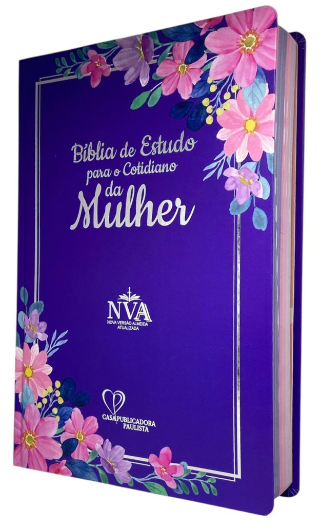 Bíblia De Estudo Para o Cotidiano Da Mulher Roxa Intenso Capa Dura Letra Gigante - NVA