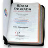 Bíblia Preta Com Zíper Capa P.U Letra Hipergigante - Full Color - Harpa Avivada e Corinhos