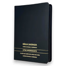 Bíblia Letra Hipergigante Capa Luxo Com Zíper Flexível Full Color ARC Com Harpa Masc e Fem Preta
