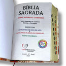 Bíblia Sagrada Feminina Arranjo Flores Laranja Letra Gigante índice na Lateral  Capa Flexível - Full Color