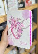 Kit 2 Bíblias Feminina Sagrada  Letra Gigante Semi Flexível e Hipergigante Capa Dura  Harpa ARC Flor Rosa e Borboleta