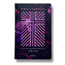 Bíblia Evangélica De Estudo J.O.I.A Com Guia de Estudo e Ilustrações Índice Letra Comum NVT Feminina Floral