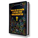 Bíblia Cristã de Aplicação e Estudo para Adolescentes Tetris Nva Capa Dura Full Color Interativa