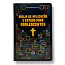 Bíblia Cristã de Aplicação e Estudo para Adolescentes Tetris Nva Capa Dura Full Color Interativa