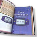 Bíblia Cristã de Aplicação e Estudo para Adolescentes Tetris Nva Capa Dura Full Color Interativa
