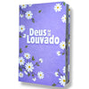 Kit 2 Bíblias Feminina Sagrada Letra Gigante Semi Flexível e Hipergigante Capa Dura Harpa ARC Flor Rosa e Deus seja louvado