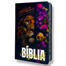 Bíblia Sagrada Capa Semiflexível Letra Gigante Promessas ARC e Índice Salmos 91 Fem e Masc