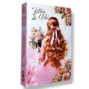 Kit 2 Bíblias Femininas Sagradas Capa Dura Letra Gigante e Hipergigante Harpa ARC Floral e Filha