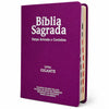 Bíblia Cor Lilás Letra Gigante Capa Semi Flexível Com Harpa e Índice Colorida Arc