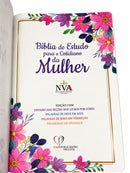 Bíblia De Estudo Para Cotidiano Da Mulher Rosa Intenso Capa Dura Letra Gigante Com Índice- NVA