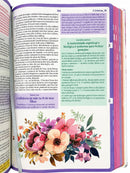 Bíblia De Estudo Para o Cotidiano Da Mulher Rosa Intenso Capa Dura Letra Gigante - NVA
