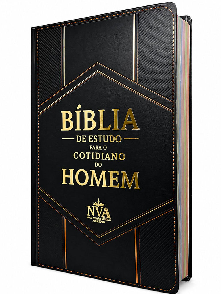 Bíblia de Estudo para o Cotidiano do Homem Capa Dura Full Color Clássico NVA Gigante Masculino