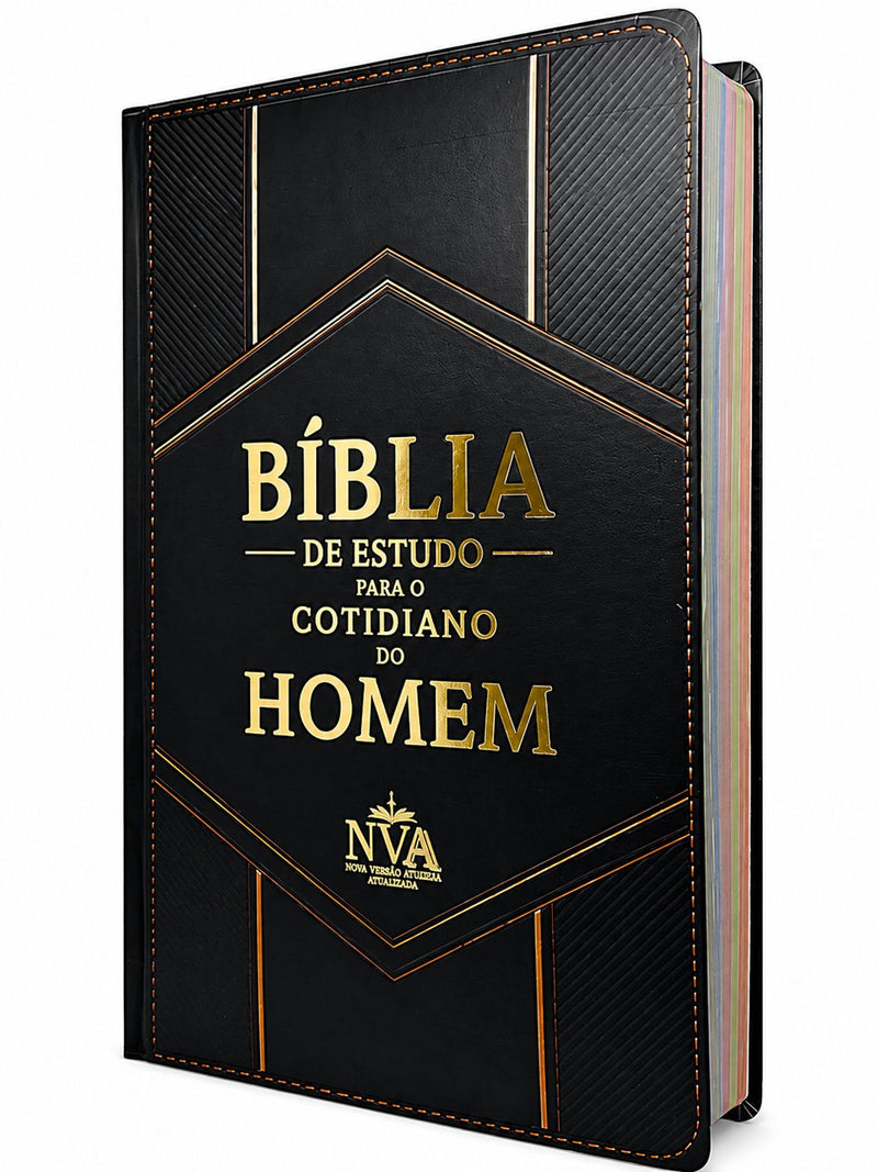 Bíblia de Estudo para o Cotidiano do Homem Capa Dura Full Color Clássico NVA Gigante Masculino