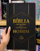 Bíblia de Estudo para o Cotidiano do Homem Capa Dura Clássico NVA Gigante Masculino Com Índice
