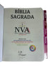 Bíblia Letra Comum Flores Branca Tijolinho e Abas Adesivas Femininas - NVA