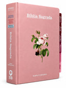 Bíblia Flor Rosa Letra Hipergigante Capa Dura Com Harpa e Aba Já Colada Arc
