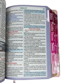 Bíblia Flor Rosa Letra Hipergigante Capa Dura Com Harpa e Aba Já Colada Arc