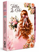 Bíblia Filha Do Rei Letra Gigante Capa Dura Com Harpa E Abas Coladas Feminina Arc