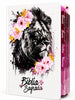 Bíblia Leão Flores Rosa Letra Gigante Capa Dura Com Harpa E Abas Feminina Arc