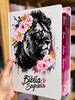 Bíblia Leão Flores Rosa Letra Gigante Capa Dura Com Harpa E Abas Feminina Arc