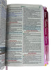 Bíblia Leão Flores Rosa Letra Gigante Capa Dura Com Harpa E Abas Coladas Feminina Arc