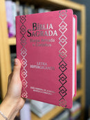 Kit Casal 2 Bíblias Evangélicas Luxo Letra Hipergigante Capa Semi Flexível Premium Arc com Harpa Para Casal
