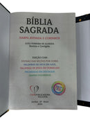 Bíblia Sagrada Evangélica Letra Gigante Carteira Íma Leão Dourado CPP Capa Dura Masculina