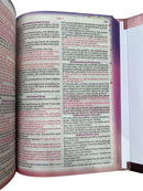 Bíblia Sagrada Evangélica Letra Gigante Carteira Íma Leão Rosa CPP Capa Dura Feminina
