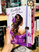 Bíblia Capa Dura Com Elástico Rosa E Medalhão Letra Gigante Com Harpa Escolhida Por Deus Abas Já Coladas