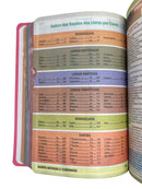 Kit 02 Bíblias Rosa Evangélicas Letra Gigante Capa Semiflexível ARC Com Harpa e Índice Feminina