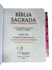 Bíblia Evangélica Letra Jumbo Grande Capa Dura Flor Minimalista Arc Com Harpa e Abas Adesivas