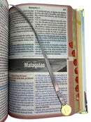 Bíblia Feminina Evangélica C/ Elástico Divisória e Harpa ARC Jardim Secreto Azul Capa Dura Letra Hipergigante