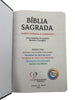 Bíblia Evangélica Com Harpa e Elástico Dourado Capa Dura Letra Hipergigante Leão Levantado Color