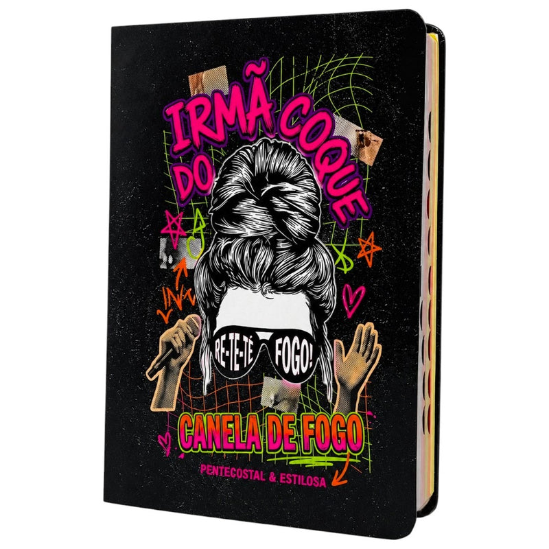 Bíblia Sagrada Evangélica Irmã do Coque Pentecostal  Capa Semi Flexível Letra Gigante Feminina Harpa e Índice Linguagem ARC