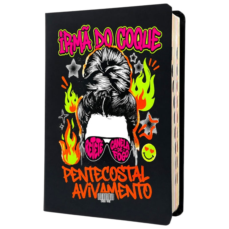 Bíblia Sagrada Evangélica Irmã do Coque Avivamento Capa Semi Flexível Letra Gigante Feminina Harpa e Índice Linguagem ARC