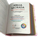 Bíblia Leão Seja Forte e Corajosa Letra Gigante Capa Dura Com Harpa Feminina Arc