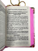 Mini Bíblia de Bolso e Chaveiro O Novo Testamento & Salmos e Provérbios - ACF Feminina Capa Dura Rosa Filha do Rei