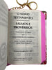 Mini Bíblia de Bolso e Chaveiro O Novo Testamento & Salmos e Provérbios - ACF Feminina Capa Dura Rosa Filha do Rei