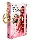 Mini Bíblia de Bolso e Chaveiro O Novo Testamento & Salmos e Provérbios - ACF Feminina Capa Dura Rosa Filha do Rei