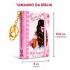 Mini Bíblia de Bolso e Chaveiro O Novo Testamento & Salmos e Provérbios - ACF Feminina Capa Dura Rosa Deus é Bom