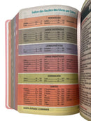 Bíblia Flor Rosa Letra Hipergigante Capa Dura Com Harpa Feminina Arc