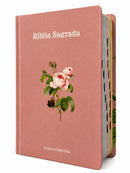 Bíblia Flor Rosa Letra Hipergigante Capa Dura Com Harpa e Índice Feminina Arc