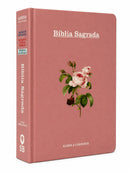 Bíblia Flor Rosa Letra Hipergigante Capa Dura Com Harpa Feminina Arc