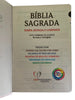Bíblia Capa Dura Com Elástico Rosa E Medalhão Letra Gigante Com Harpa - Seja Forte + Índice