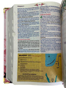 Bíblia Da Mulher Sábia Rosa  De Estudo Letra Hipergigante Capa Flexível Com Harpa e Índice Feminina Arc